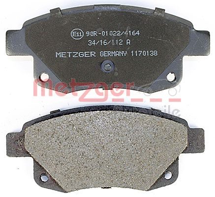 METZGER 1170138 Bremsbelagsatz, Scheibenbremse